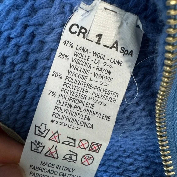 Creole Women’s Full Zipper Wool Blend Sweater Jacket Size 1 - Picture 8 of 10